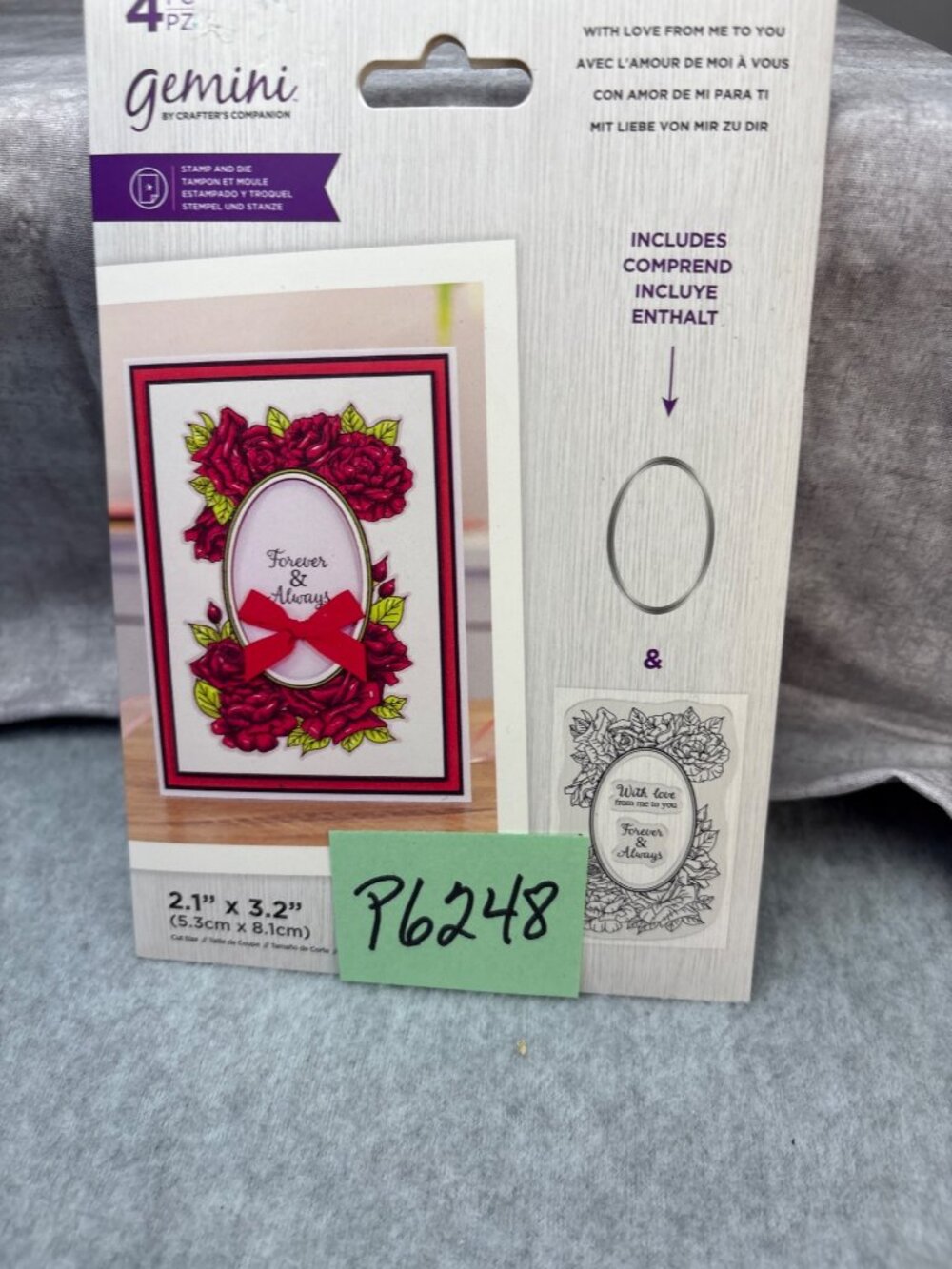 Gemini 4-Pc Stamp Die Set Floral Frame "Forever & Always" Cardmaking Craft Suppl - Picture 9 of 11